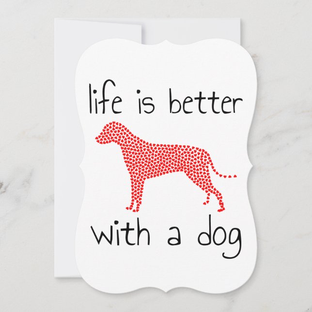 Life Is Better With A Dog - Dog Lovers   Thank You Card (Front)