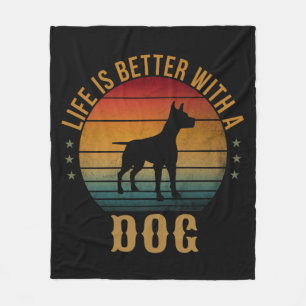 LIFE IS BETTER WITH A DOG  FLEECE BLANKET