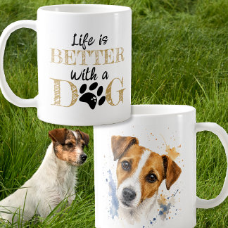 Life Is Better With a Dog Jack Russell gift Coffee Mug