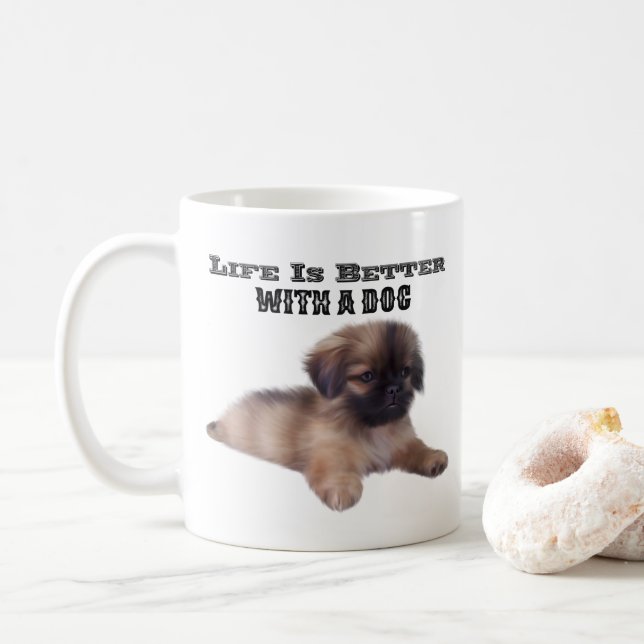 Life Is Better With A Dog Mug (With Donut)