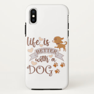 Life is Better With a Dog quote funny chihuahua Case-Mate iPhone Case