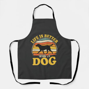 Life Is Better With A Dog Retro Apron