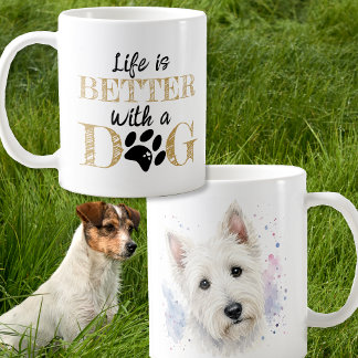 Life Is Better With a Dog scotty dog gift Coffee Mug