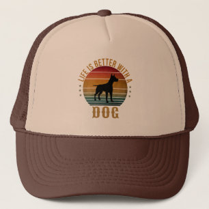 LIFE IS BETTER WITH A DOG TRUCKER HAT