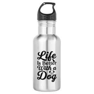 Life Is Better With a Dog Vintage Pet Lover Shirt_ 532 Ml Water Bottle