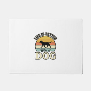 Life Is Better With A Dog Vintage Shirt Design_1 Doormat