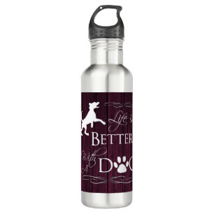 Life is better with a Dog Water Bottle - Magenta