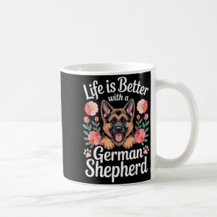 Life Is Better With A German Shepherd Dog Lover Coffee Mug