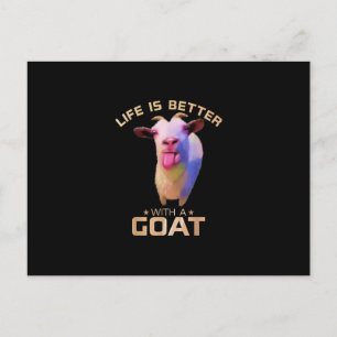 Life Is Better With A Goat Gift Invitation Postcard