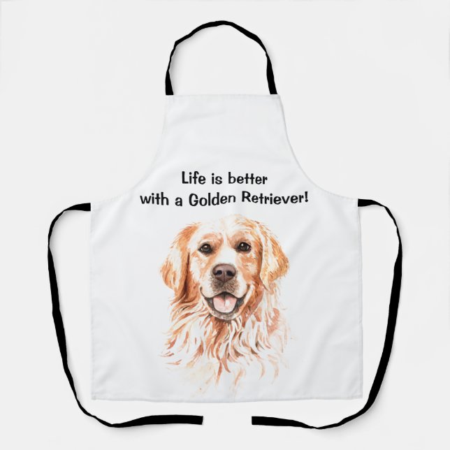 Life is Better with a Golden Retriever Apron (Front)