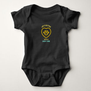 Life is better with a great dane cute dog animal p baby bodysuit