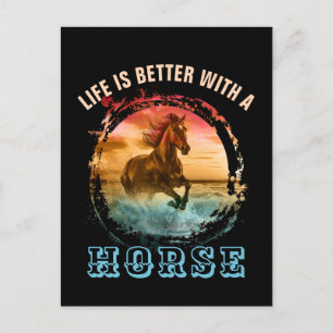 LIFE IS BETTER WITH A HORSE POSTCARD