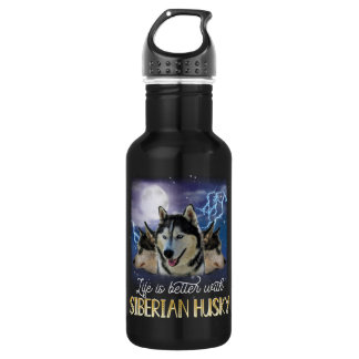 Life Is Better With A Siberian Husky 532 Ml Water Bottle