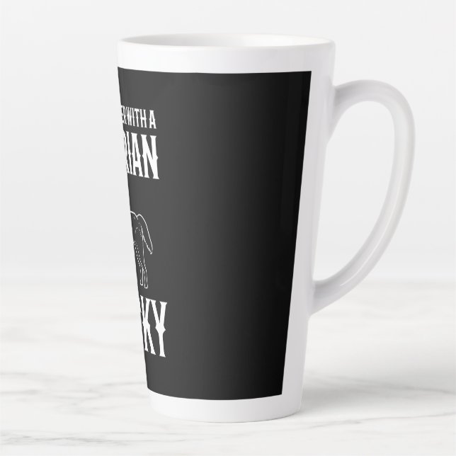 Life Is Better With A Siberian Husky Dog Latte Mug (Right)