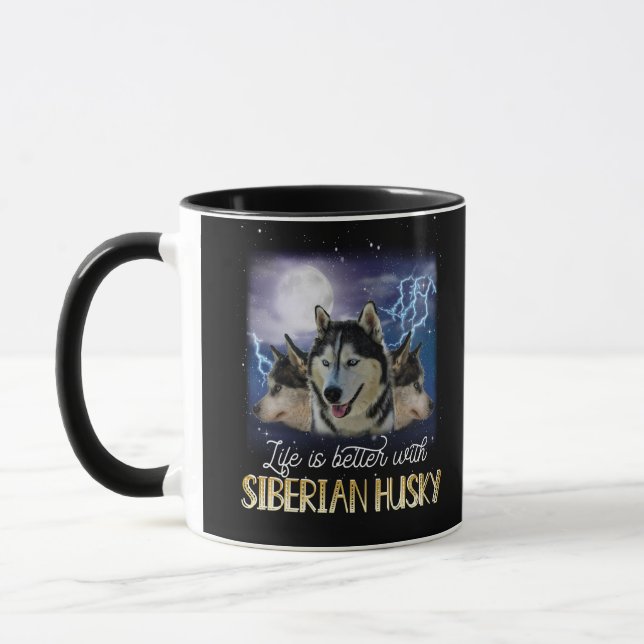 Life Is Better With A Siberian Husky  Mug (Left)