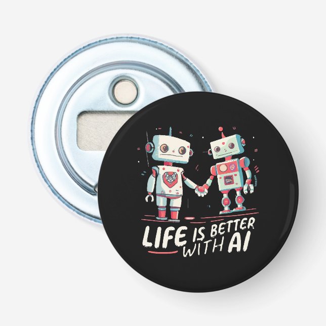 Life is better with AI Bottle Opener (Front)