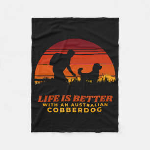 Life Is Better With An Australian Cobberdog Mens H Fleece Blanket