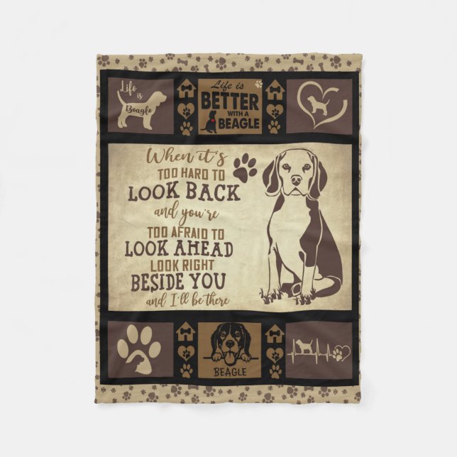 Life Is Better With Beagle Dog Blanket, Fleece Blanket (Front)