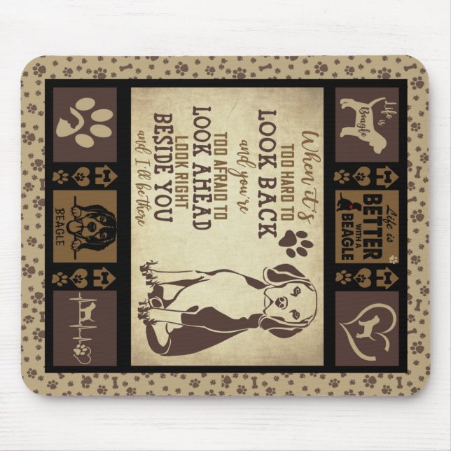 Life Is Better With Beagle Dog Blanket, Mouse Pad (Front)