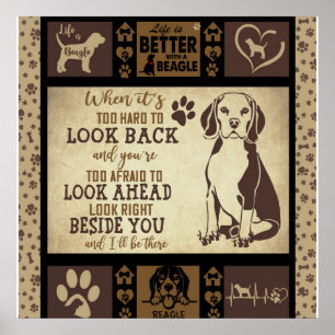 Life Is Better With Beagle Dog Blanket, Poster