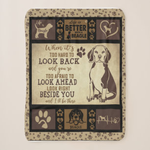 Life Is Better With Beagle Dog Blanket, Sherpa Blanket