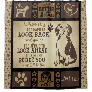 "Life Is Better With Beagle, Dog Lover Shower Curtain