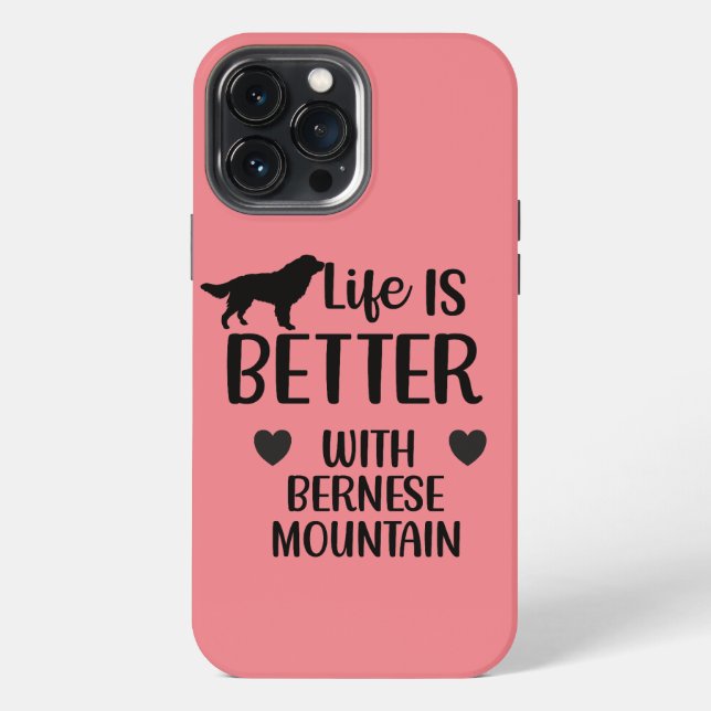 Life is better with bernese Dog, Bernese Lover iPhone Case (Back)