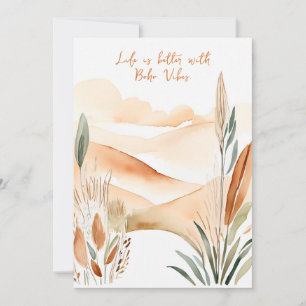 Life Is Better with Boho Vibes – w/ writting space Holiday Card