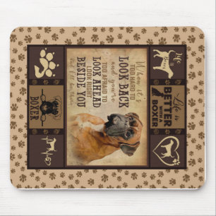 Life Is Better With Boxer Fleece Blanket, Dog Love Mouse Pad