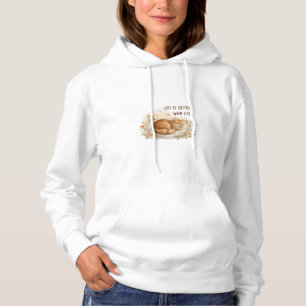 Life is Better with Cat - Cozy Floral Nap Hoodie