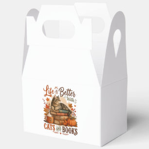 Life is Better with Cats and Books Favour Box