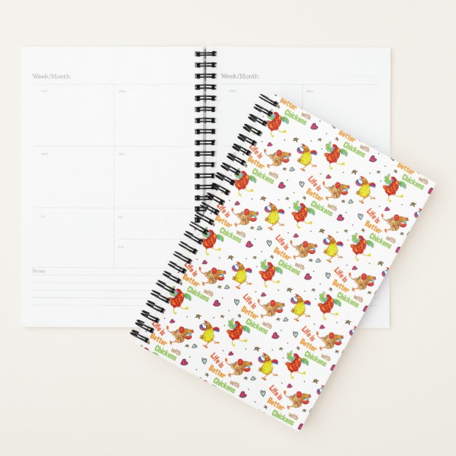 Life is Better with Chickens Watercolor Art Planner (Display)