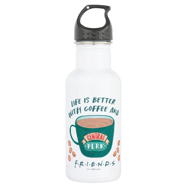 Life is Better with Coffee and FRIENDS™ 532 Ml Water Bottle (Front)