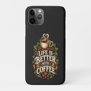 Life Is Better With Coffee Vintage Coffee Lover Case-Mate iPhone Case
