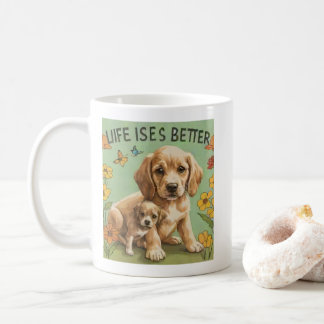 life is better with dogs coffee mug