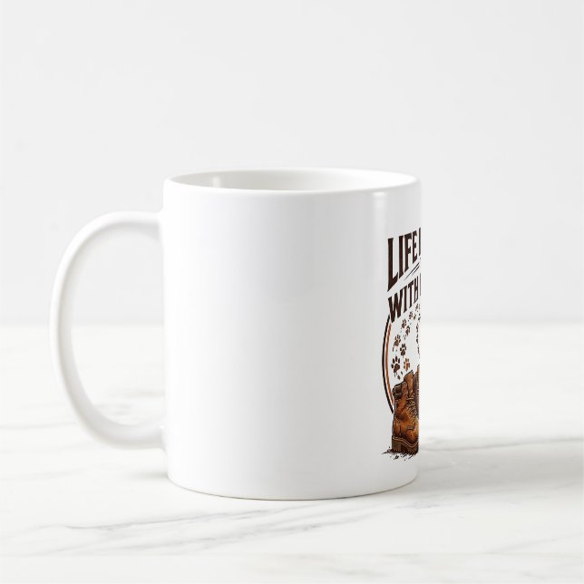Life Is Better With Dogs Coffee Mug (Left)