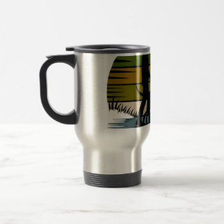 Life Is Better With Dogs Retro Sunset T-Shirt Travel Mug