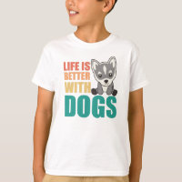 Life Is Better With Dogs Sweet Husky Dog Brown