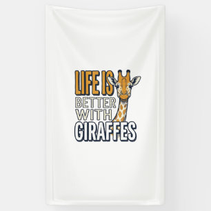 Life Is Better With Giraffes Vintage Shirt Design_ Banner