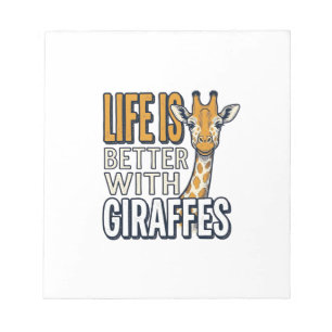 Life Is Better With Giraffes Vintage Shirt Design_ Notepad
