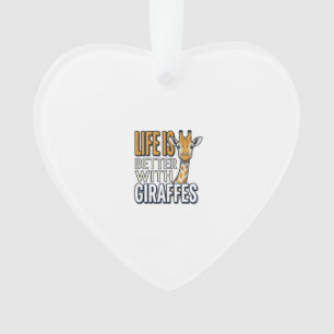 Life Is Better With Giraffes Vintage Shirt Design_ Ornament