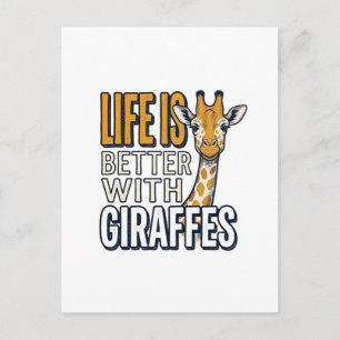 Life Is Better With Giraffes Vintage Shirt Design_ Postcard