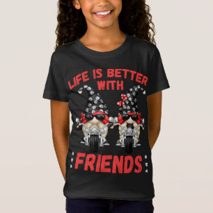Life Is Better With Gnomies - Skull Chopper Biker T-Shirt