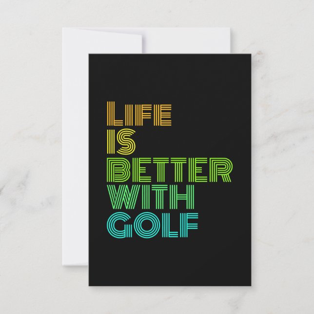 Life Is Better With Golf RSVP Card (Front)