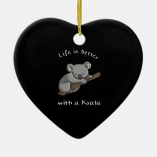 Life Is Better With Koala Ceramic Tree Decoration