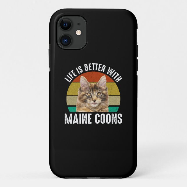 Life Is Better With Maine Coons Case-Mate iPhone Case (Back)