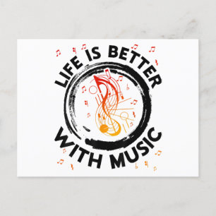 Life Is Better With Music Notes Musician Music Lov