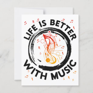 Life Is Better With Music Notes Musician Music Lov