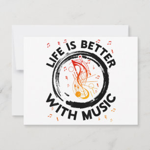 Life Is Better With Music Notes Musician Music Lov