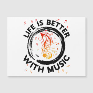 Life Is Better With Music Notes Musician Music Lov